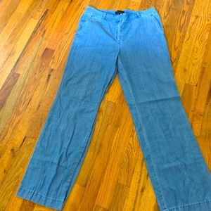 Talbots wide leg chambray jeans